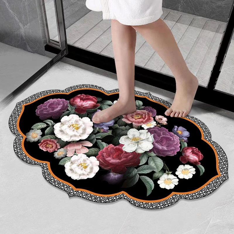 【花团锦簇】家用奢华大门口入户门口卧室耐磨耐用地毯地垫裁剪吸水