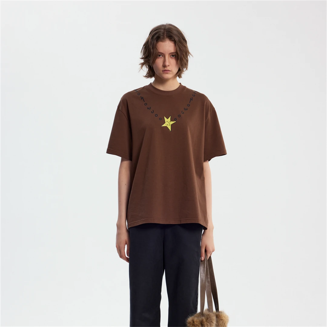 UHOOWU设计师品牌 24冬季新款时尚星星印花T恤 联名款 正品授权