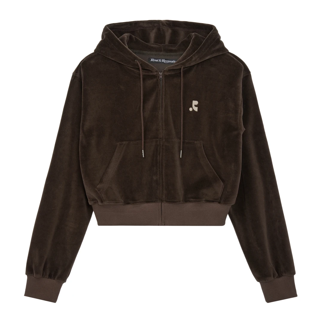 Rest and Recreation 24AW冬季丝绒拉链连帽卫衣卫裤