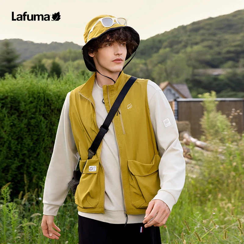 LAFUMA乐飞叶户外露营垂钓防泼水工装背心男士马甲上衣LMVE4BP99