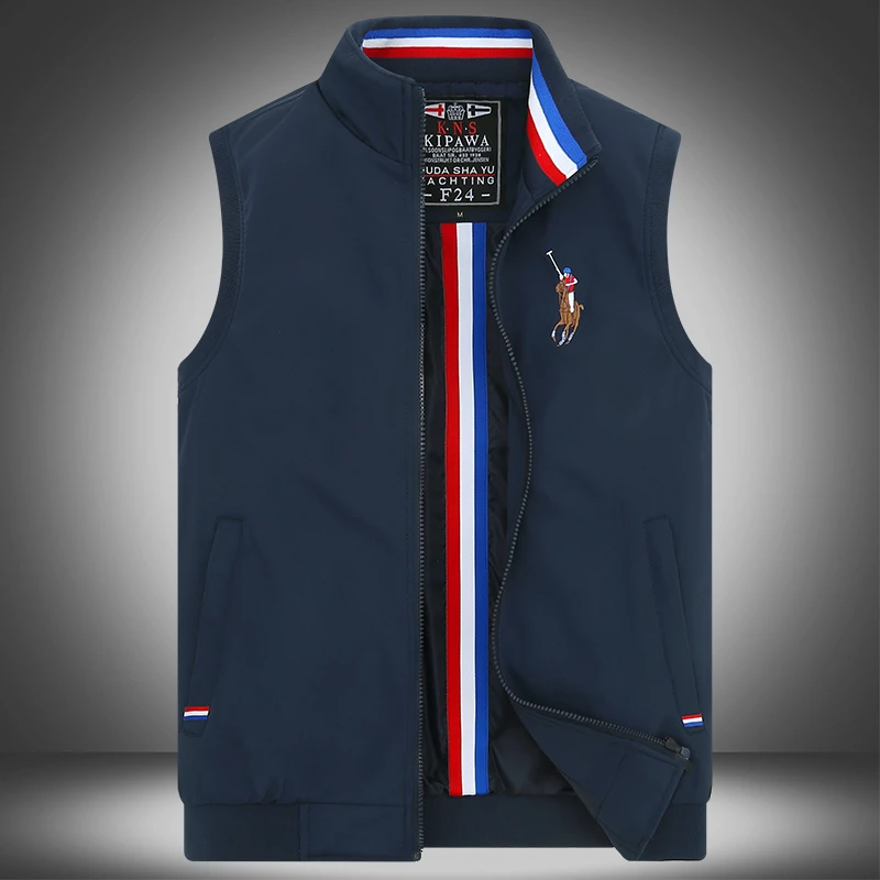 定制高尔夫马甲男士防风背心春秋季潮牌鲨鱼背心golf服装男装马夹