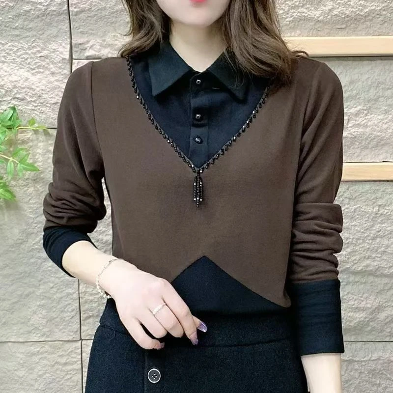 春季新款妈妈气质百搭时尚长袖小衫中年女休闲显瘦秋季衬衫CS8899