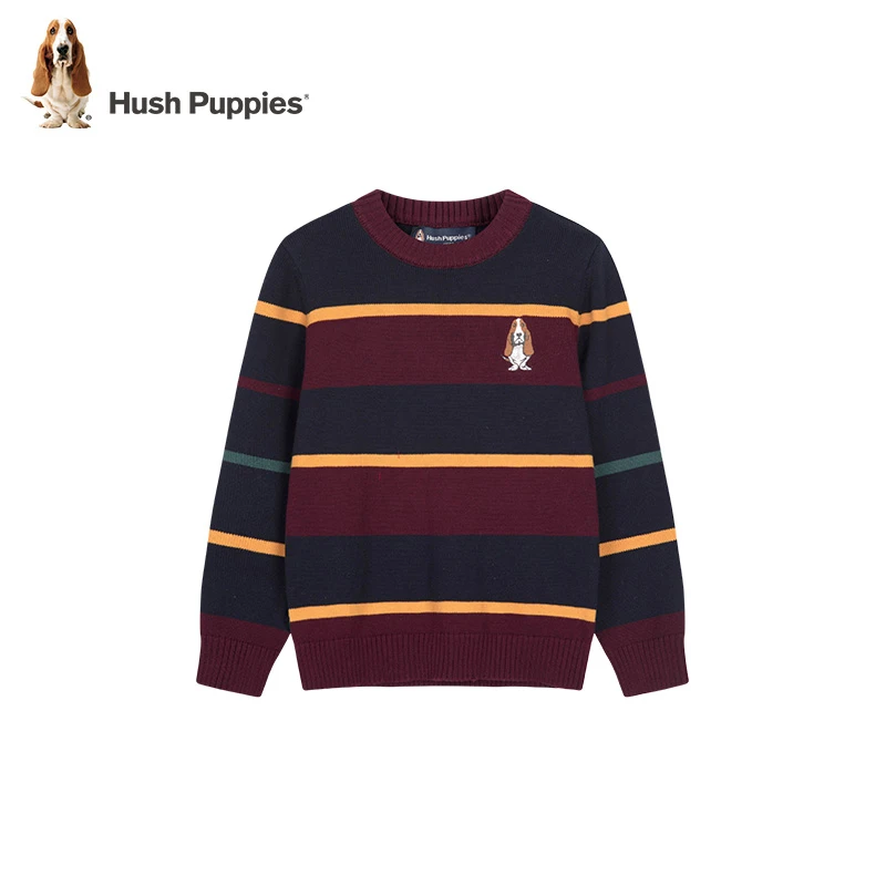 【学院风条纹针织线衣】暇步士童装秋季新款儿童洋气时尚针织衫