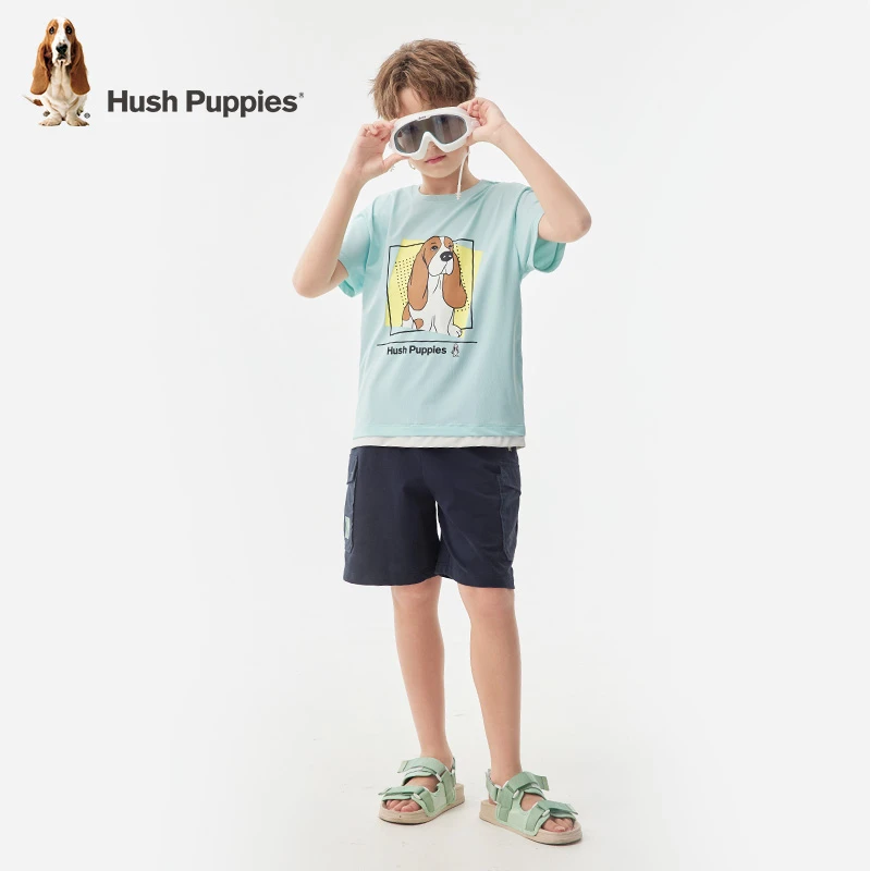 【凉感防晒】暇步士童装夏款儿童卡通活力亲肤舒适速干短袖T恤