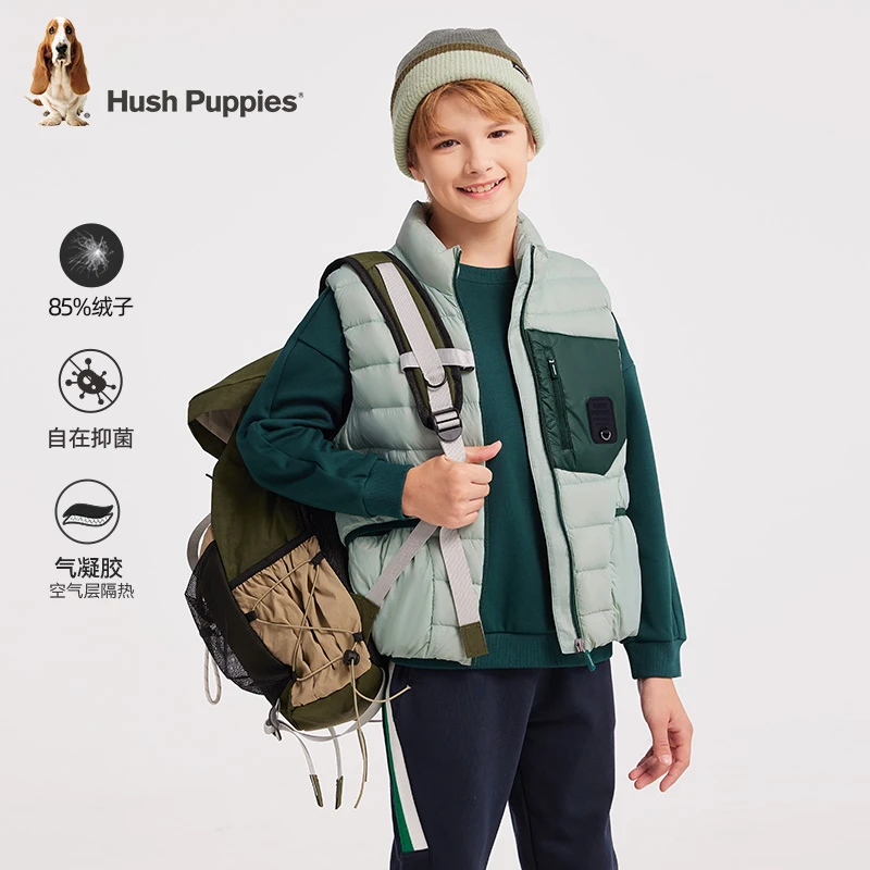 【羽绒马甲】暇步士童装冬季新款儿童百搭羽绒保暖马甲背心