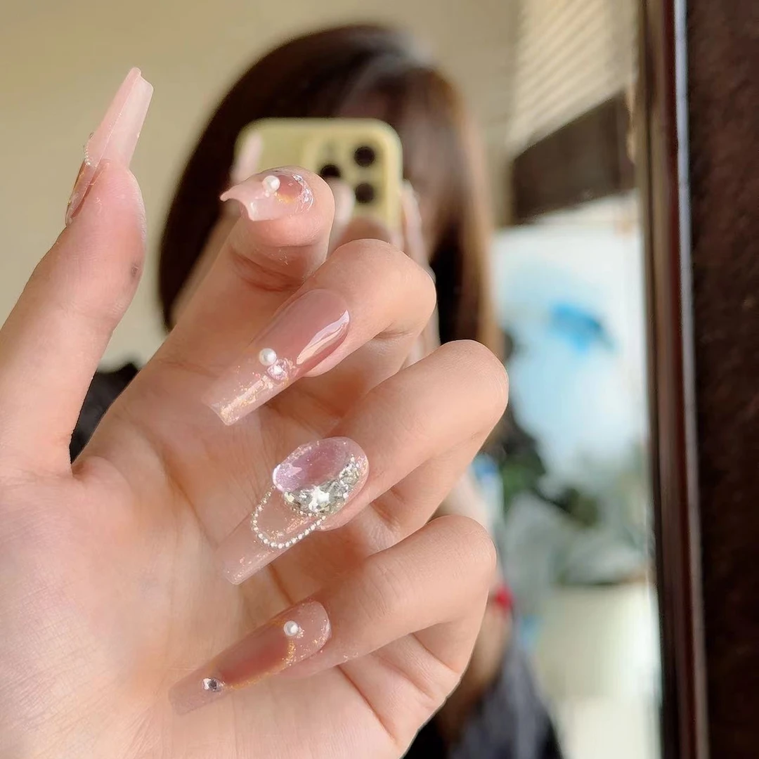 奇屿【金粉佳人】独家定制高端手工穿戴甲