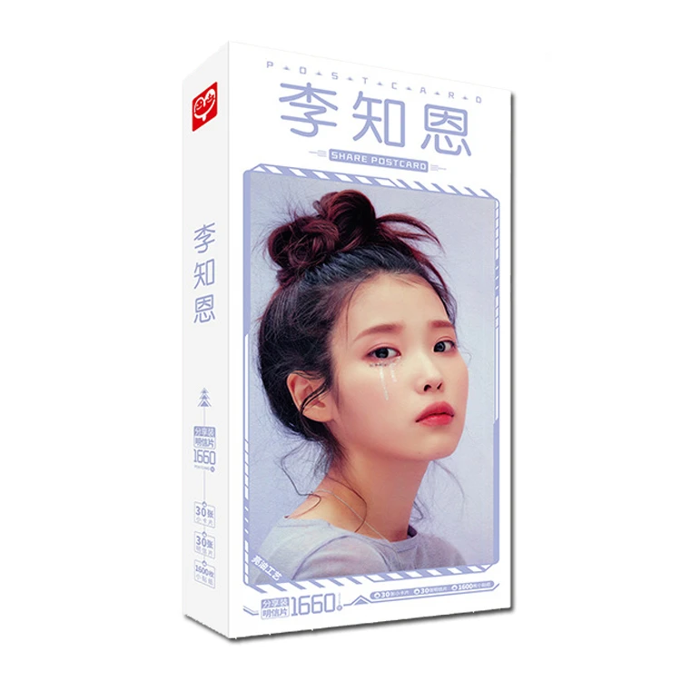 IU李知恩明信片2024全新写真小卡照片集海报韩国美女明星同款周边