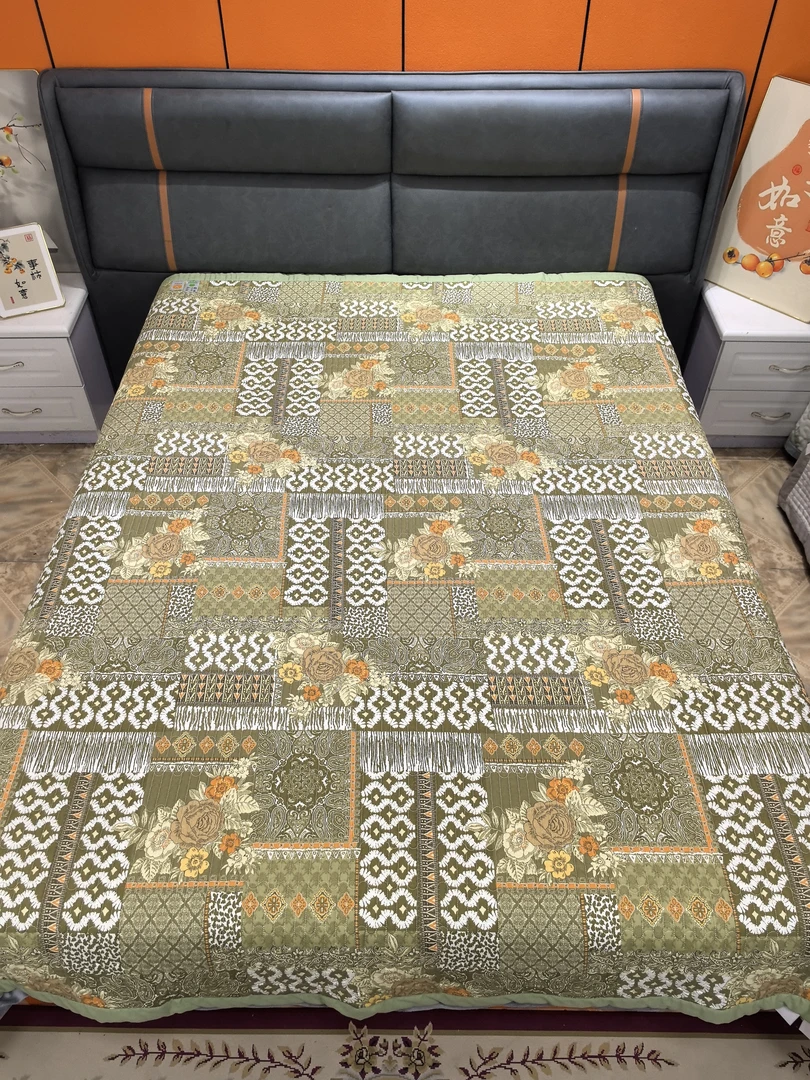 莫小柔床盖【墨绿繁花似锦】2米×2.3米