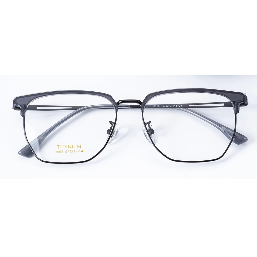 【纯钛工厂】韩版潮流眉毛纯钛镜架69865【源头工厂】原产地直销