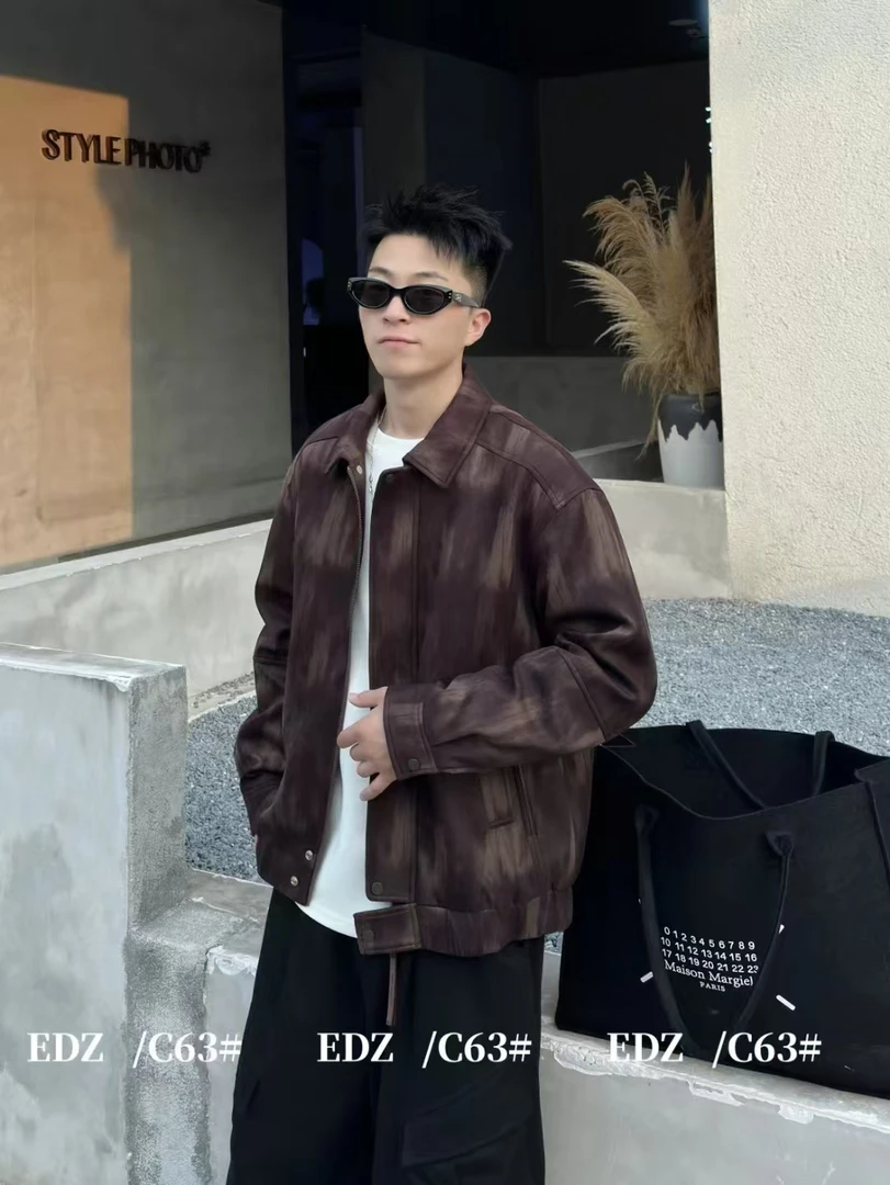 实体潮牌2024新款秋冬季立领夹克男士青年工装加厚保暖外套