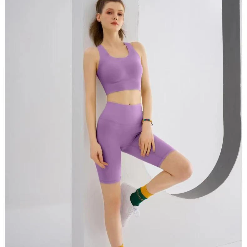 运动舒适云感高腰提臀修身亲肤五分瑜伽裤裸感速干高弹