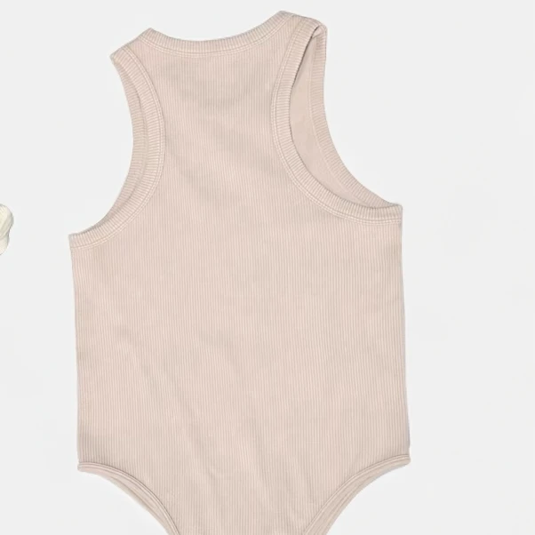 无袖圆领连体打底薄款条纹针织休闲舒适014