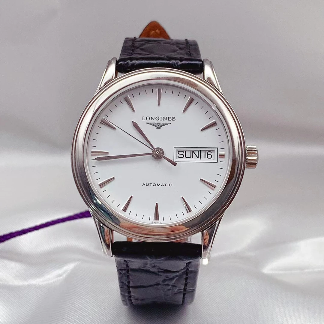 95新 Longines/浪琴 浪琴/军旗系列自动机械经典男士腕表 35.6mm