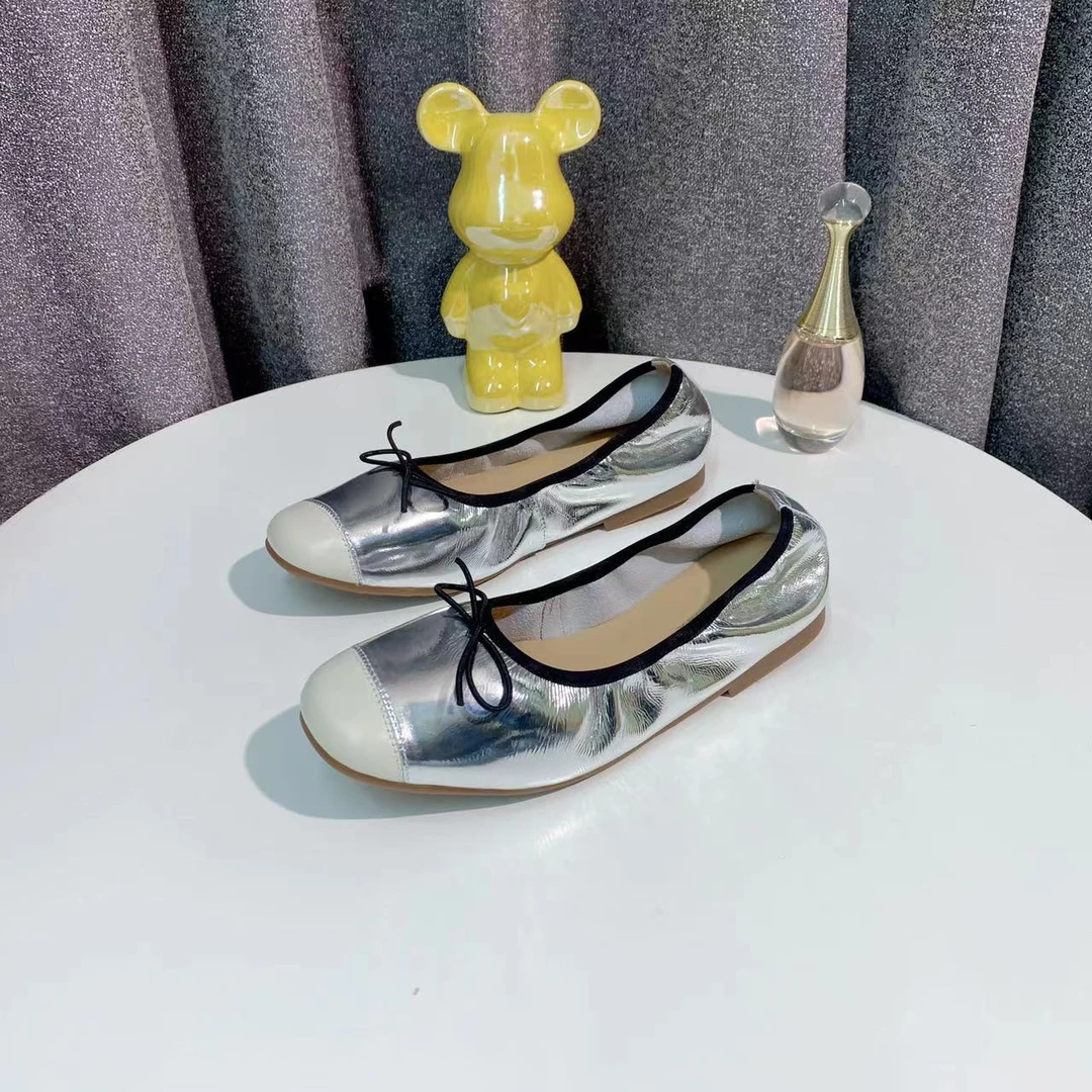 CL8450 银色  时尚百搭舒适低跟方园头浅口女单鞋