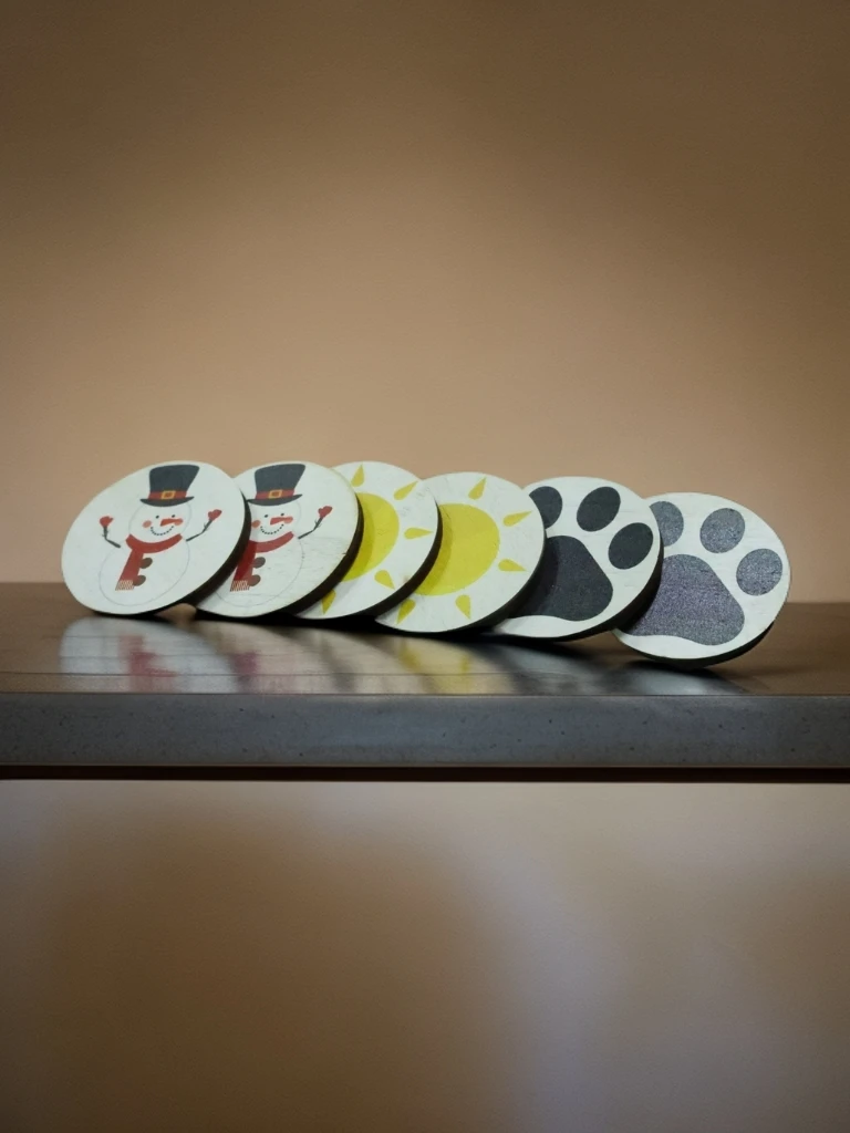 6个杯垫颜色随机