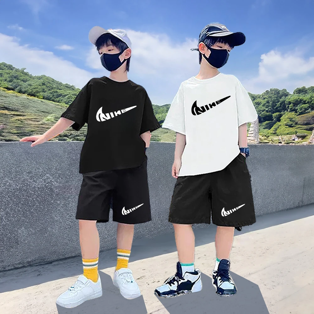 两件套男童洋气短袖套装中大童儿童新款童装夏季时尚运动男孩潮流
