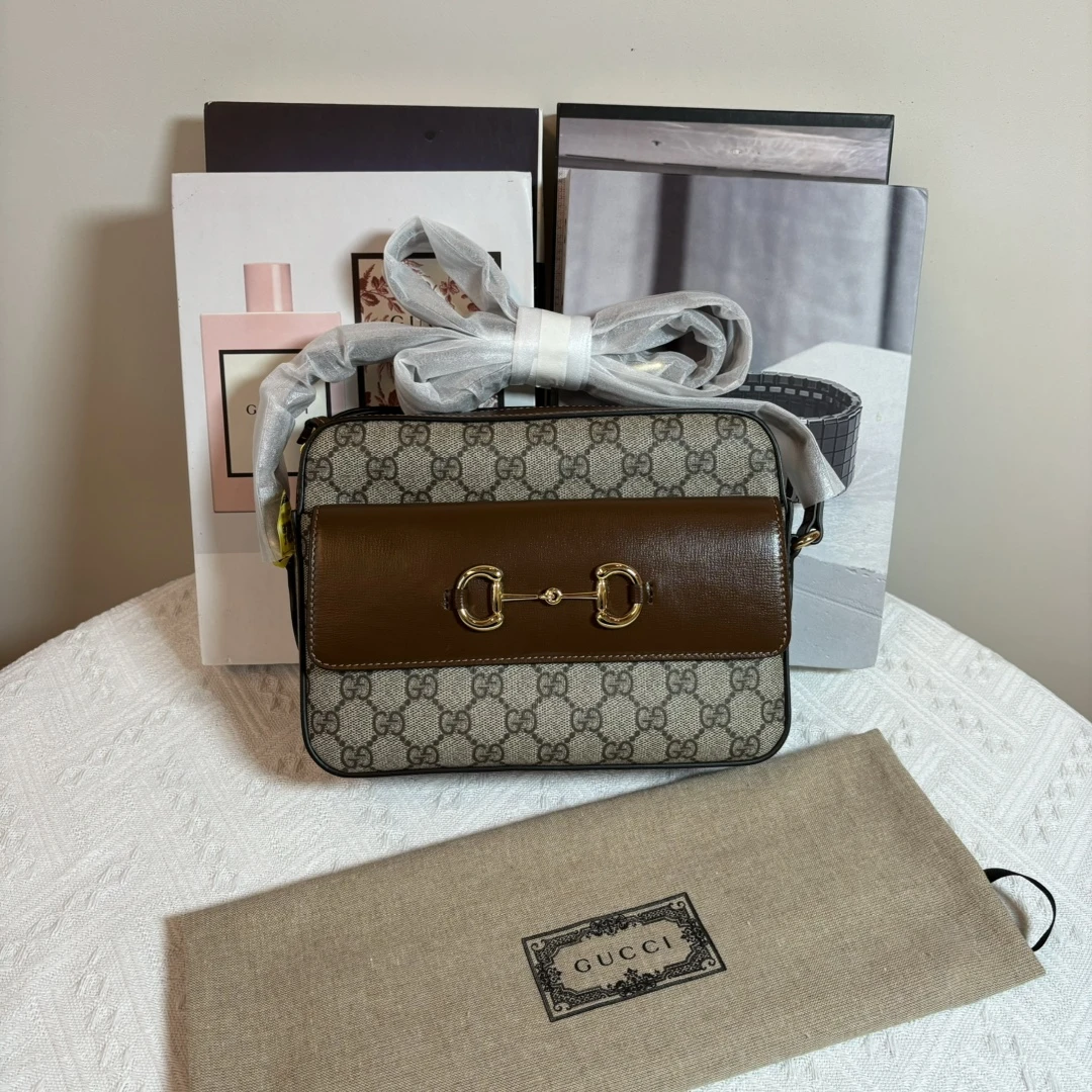 全新未使用 GUCCI/古驰 1955系列 老花相机包 经典款