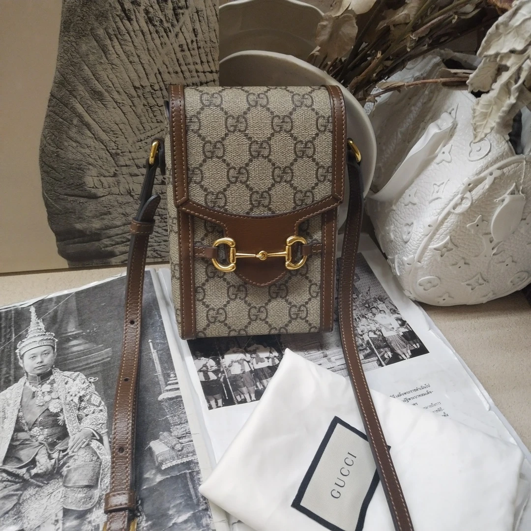 99新 GUCCI/古驰 1955手机包时尚百搭复古经典单肩