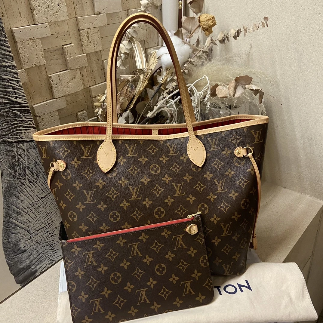 99新 LouisVuitton/路易威登 nvf 中号老花购物袋 芯片