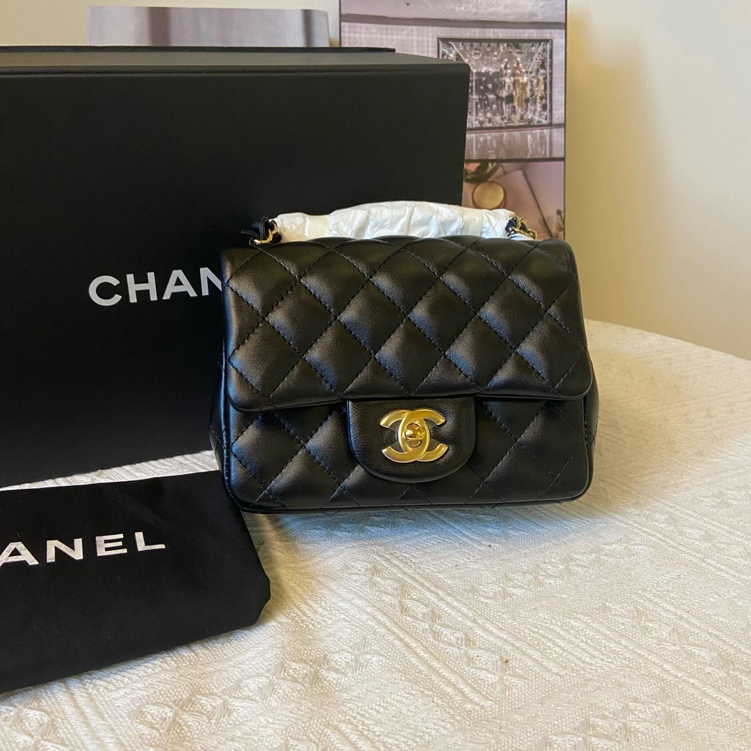 全新未使用 Chanel/香奈儿 全新 chanel香奈儿 黑金方胖子