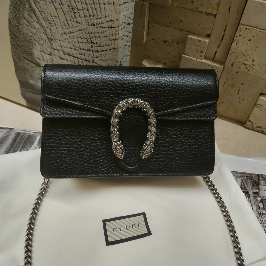 99新 GUCCI/古驰 酒神mini钻扣