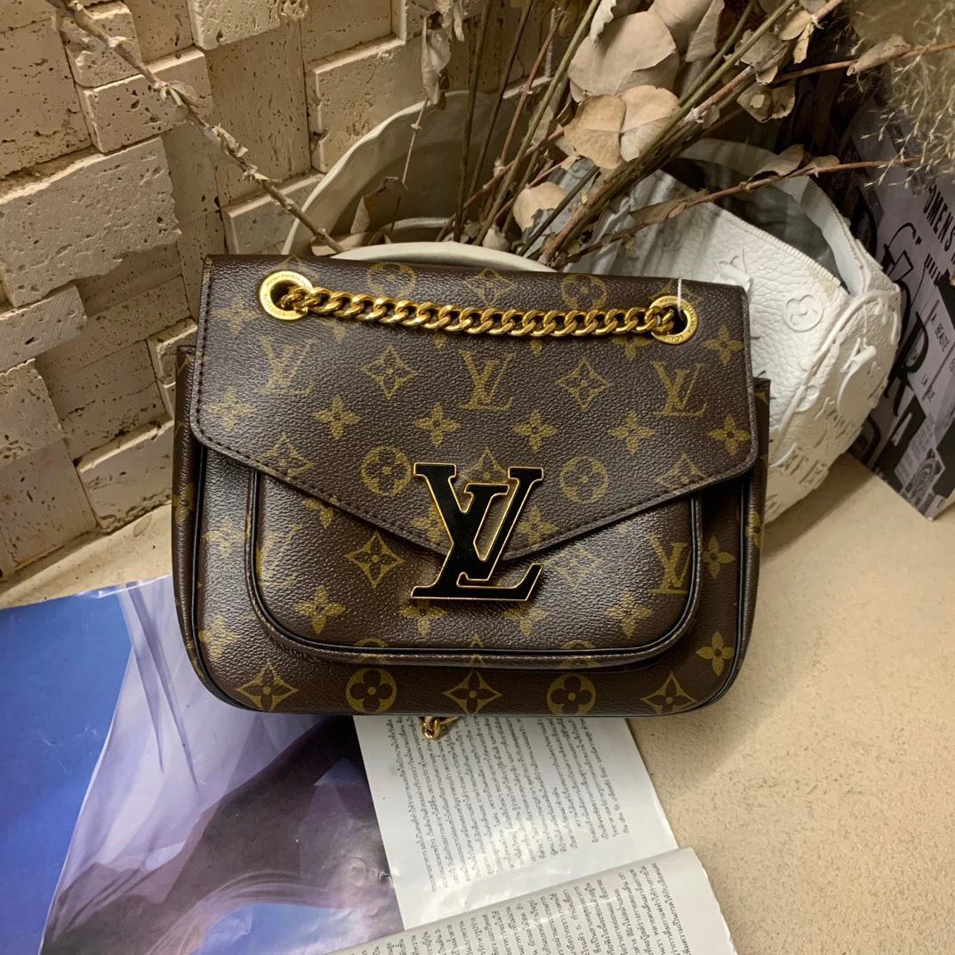 95新 LouisVuitton/路易威登 老花 passy 邮差包