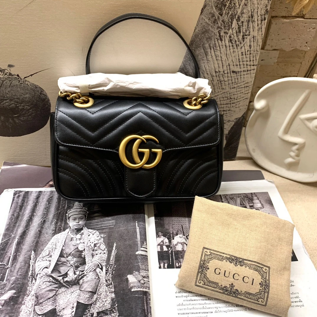 全新未使用 GUCCI/古驰 黑金马蒙22
