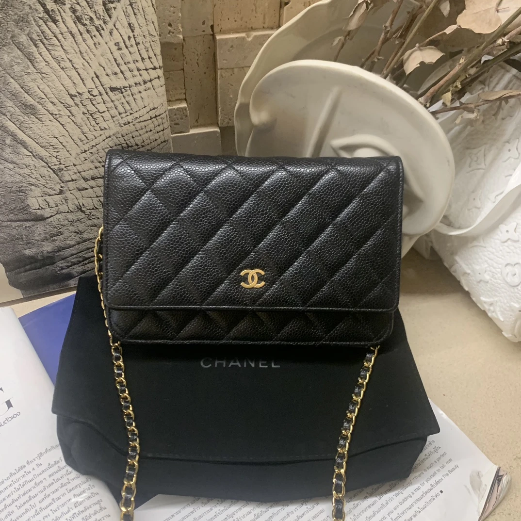 99新 Chanel/香奈儿 黑金woc 芯片款 闲置
