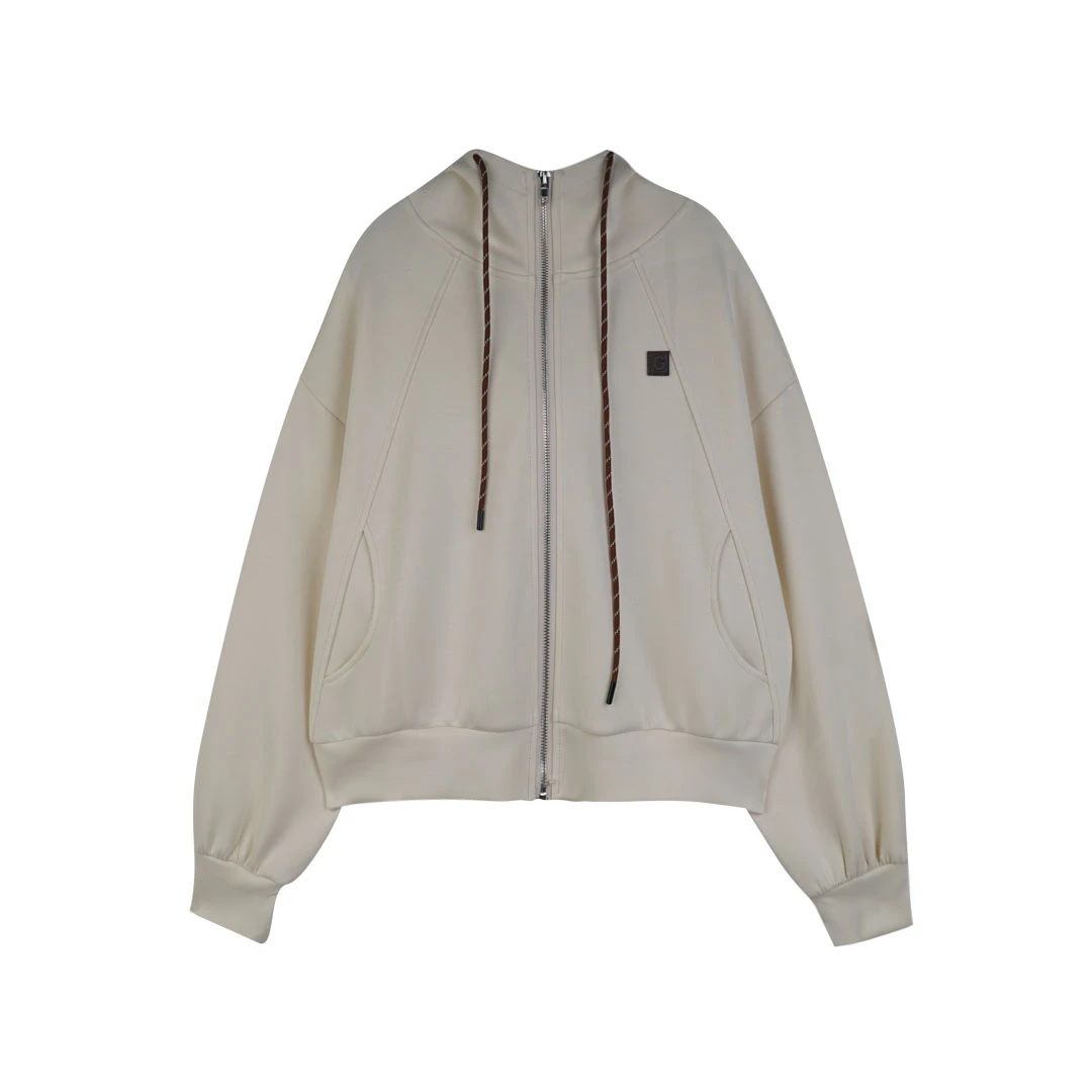 【折扣】YO定制显瘦连帽卫衣外套小个子百搭简约短款拉链帽衫上衣