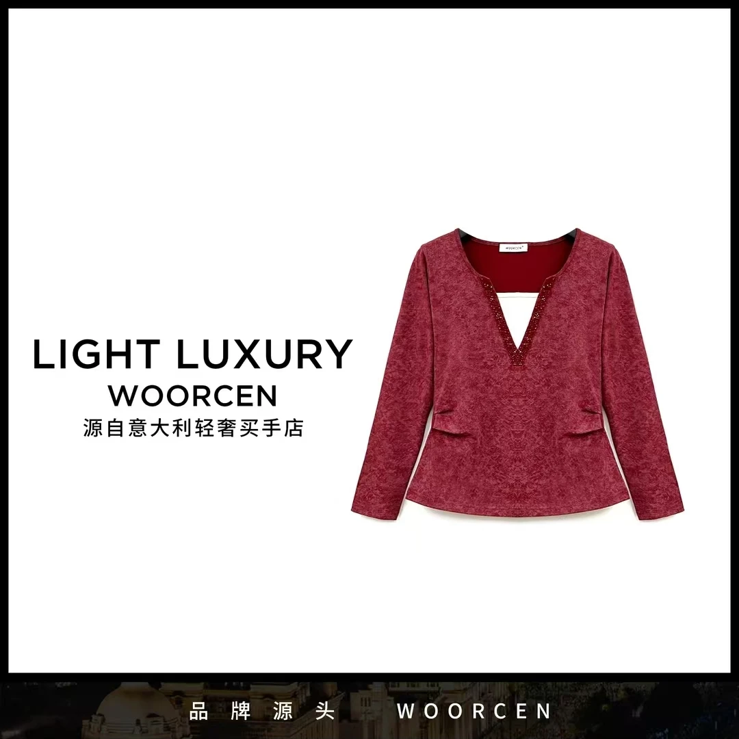 2024设计师小众时尚、百搭、女士休闲假两件长袖T恤