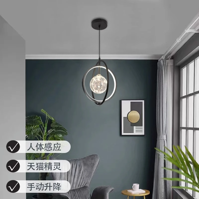 过道灯走廊灯吊灯现代简约轻奢新款感应灯人体感应入户阳台走廊灯