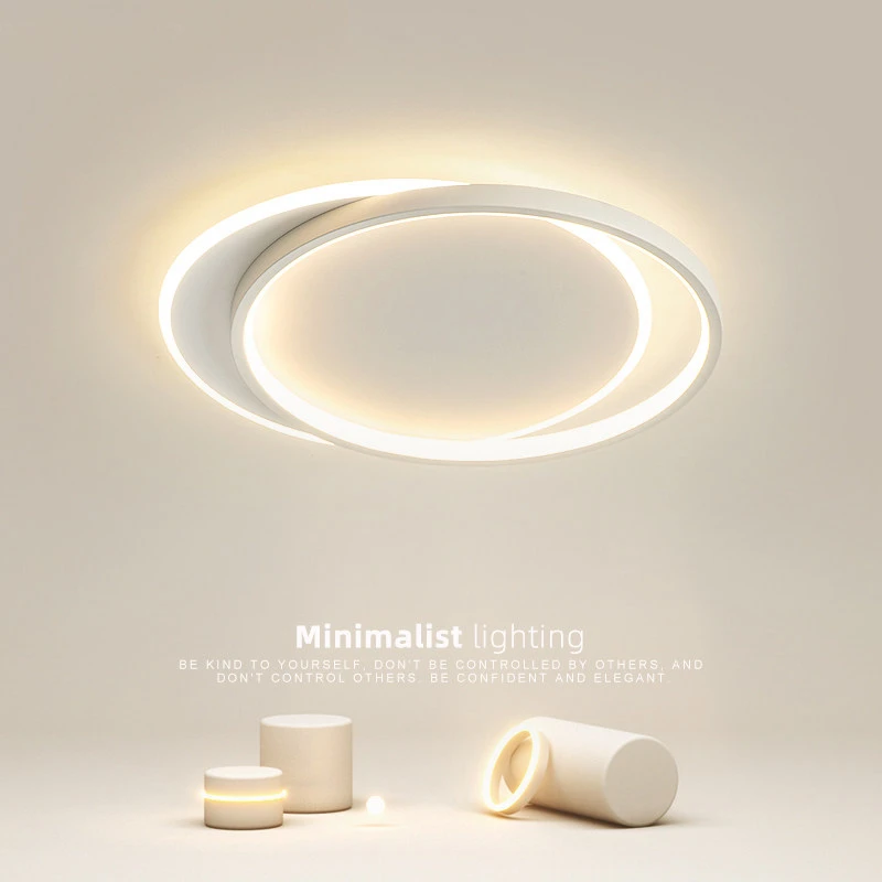 北欧超亮卧室灯极简led吸顶灯现代简约主卧创意圆形房间客房灯具