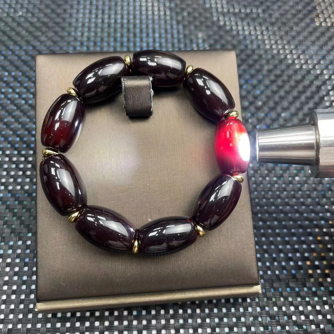 卡15*20mm面料血离子枣形珠玛瑙手串-多样性发一件