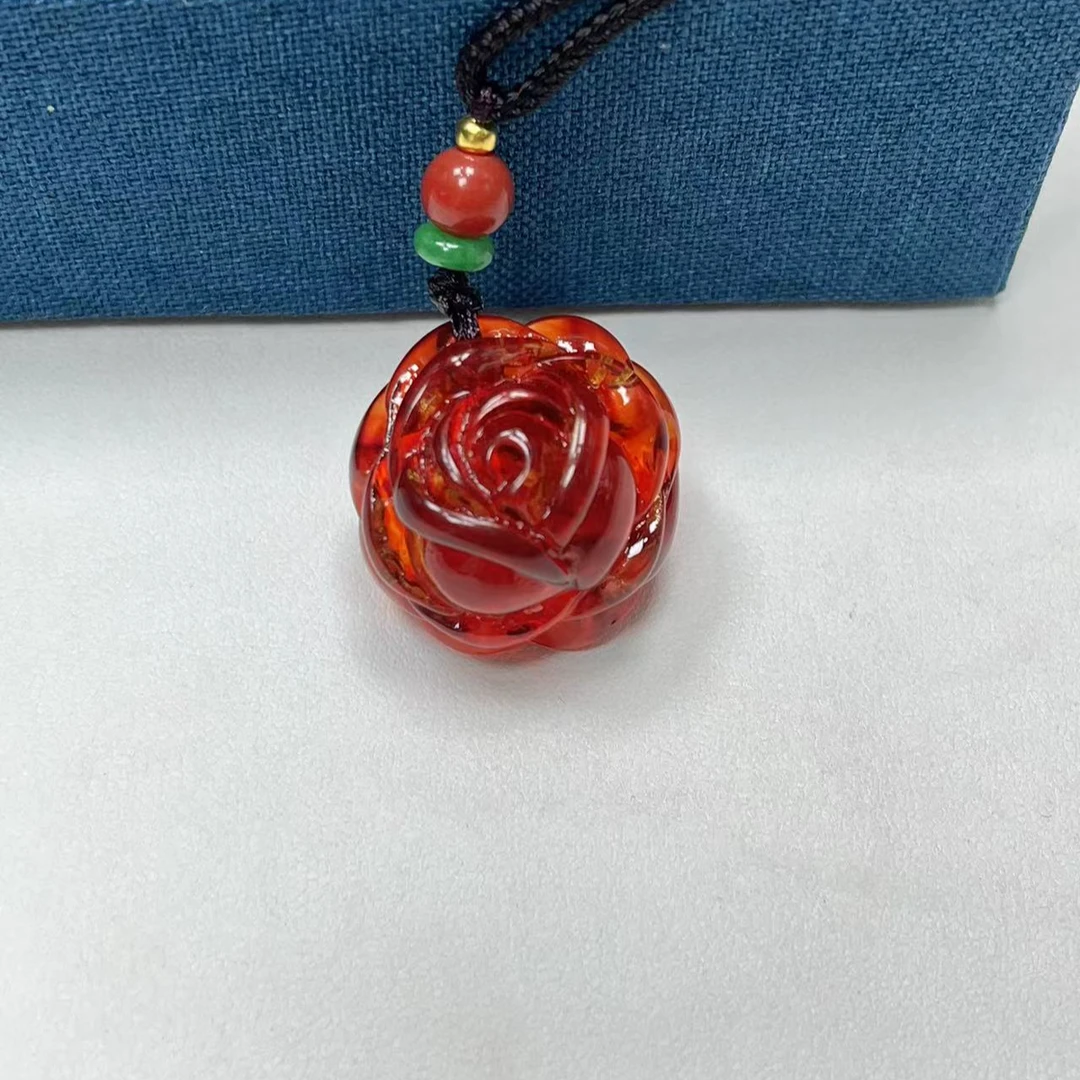 非金属吊坠 收藏级珍品稀世玫瑰花吊坠-多样性发一件