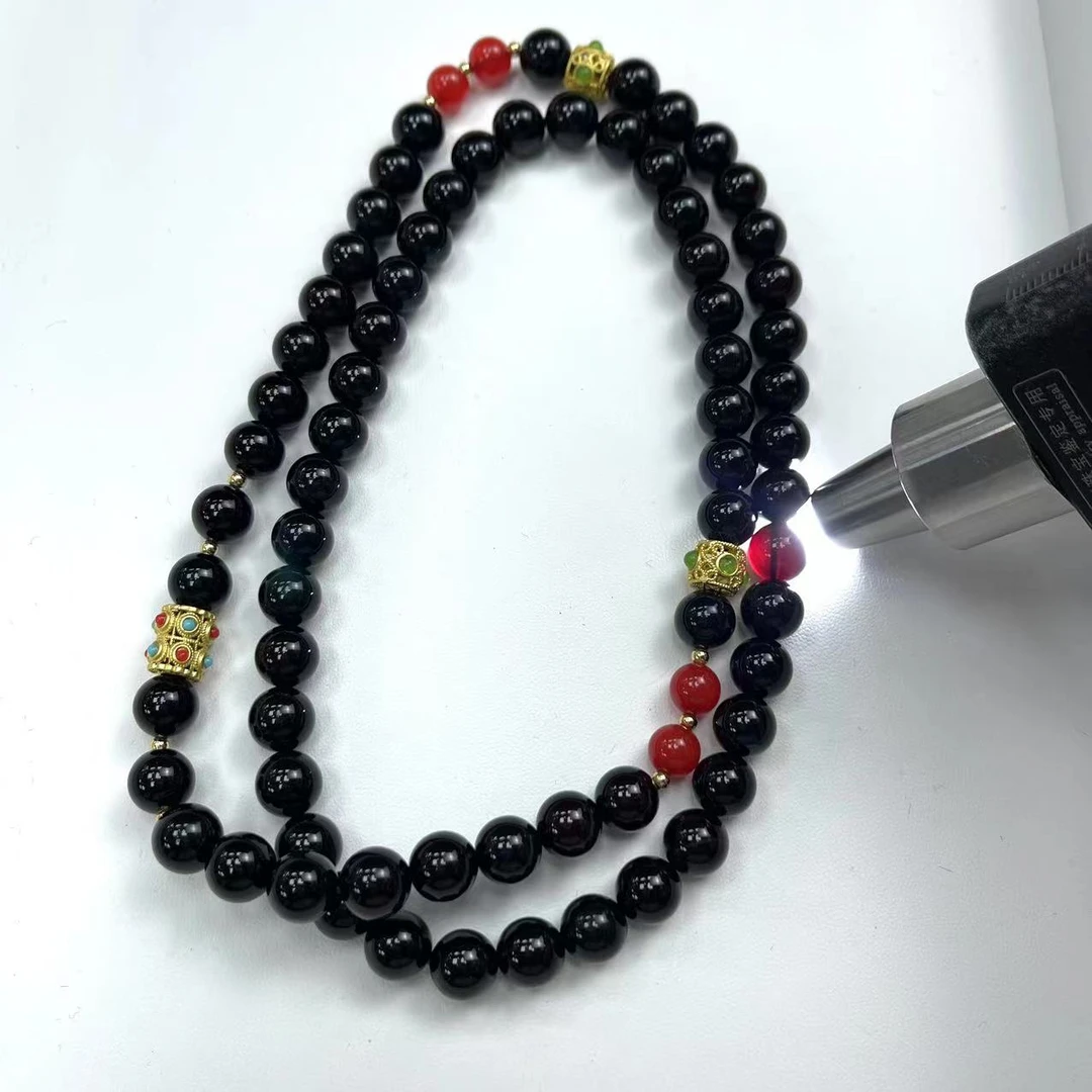 卡10mm68颗收藏级老料血离子精美项链男女同款-多样性发一件