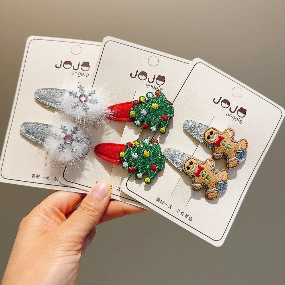 A307【满9.9发货】儿童圣诞发饰女童可爱发夹宝宝可爱bb夹女孩头饰