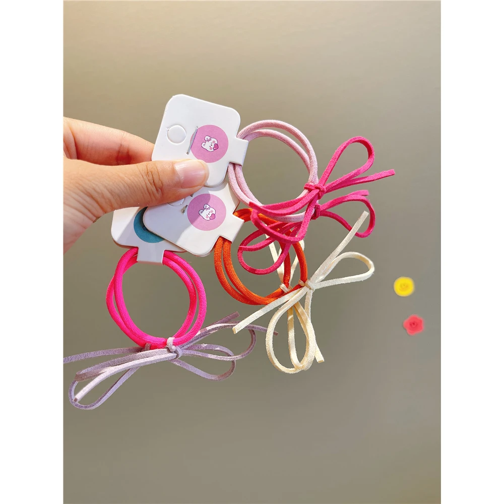 A390儿童发饰女童蝴蝶结发圈不伤发扎马尾皮筋头饰小女孩编发头绳