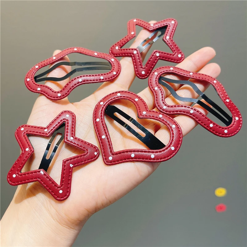 A426儿童发饰安可拉红bb夹女童五角星发夹宝宝碎发夹女孩边夹头饰