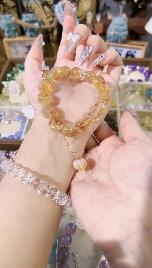 【闪购商品】水晶手串合金牛牛轻奢设计天然水晶微色差