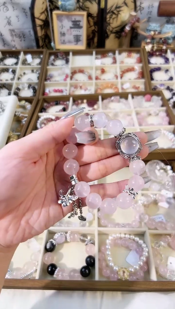 【闪购商品】水晶手链合金福福轻奢设计天然水晶微色差