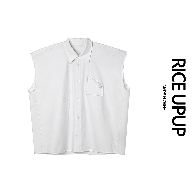 RICE UPUP-"棉花堡"无袖衬衫