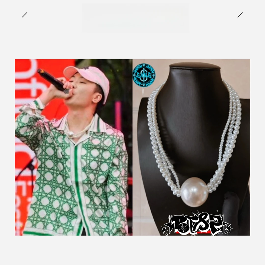 BTSP 24SS鲍比bobbynopeace同款口球仿珍珠项链