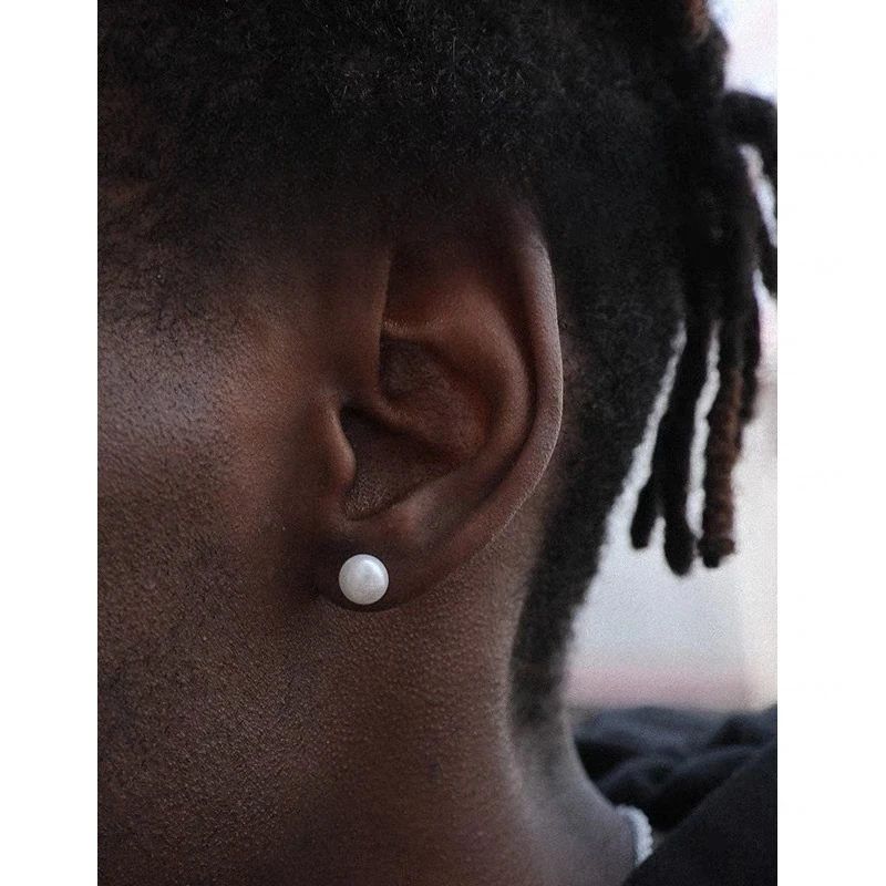 BTSP 24SS自然贝珠嘻哈珍珠小众轻奢高级INS耳钉