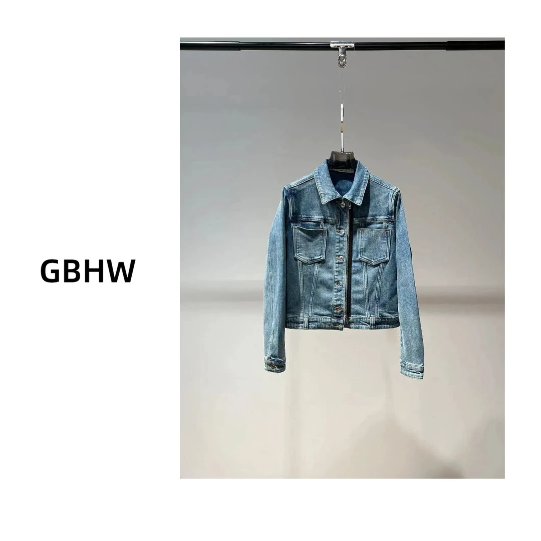 80398 百搭夹克正肩牛仔上衣外套