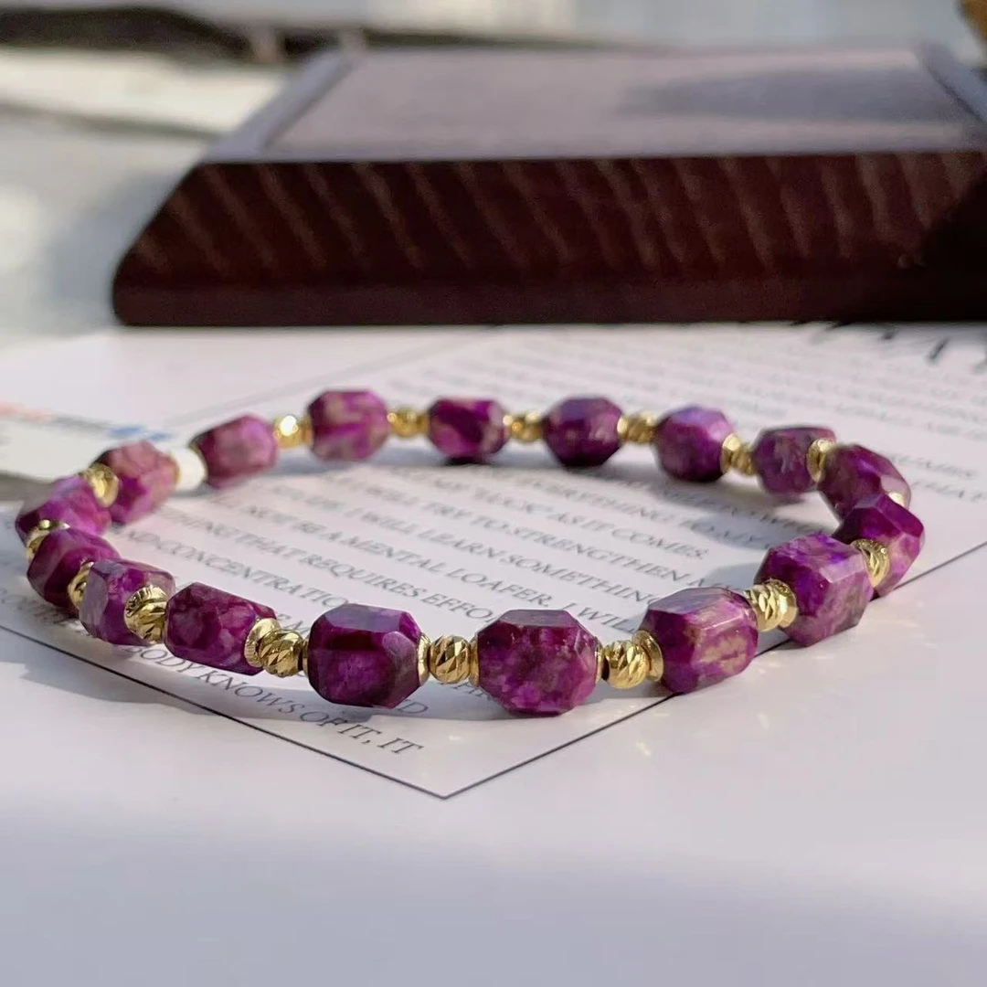 舒俱来桃红钻切手串18k/16cm/AZB2917