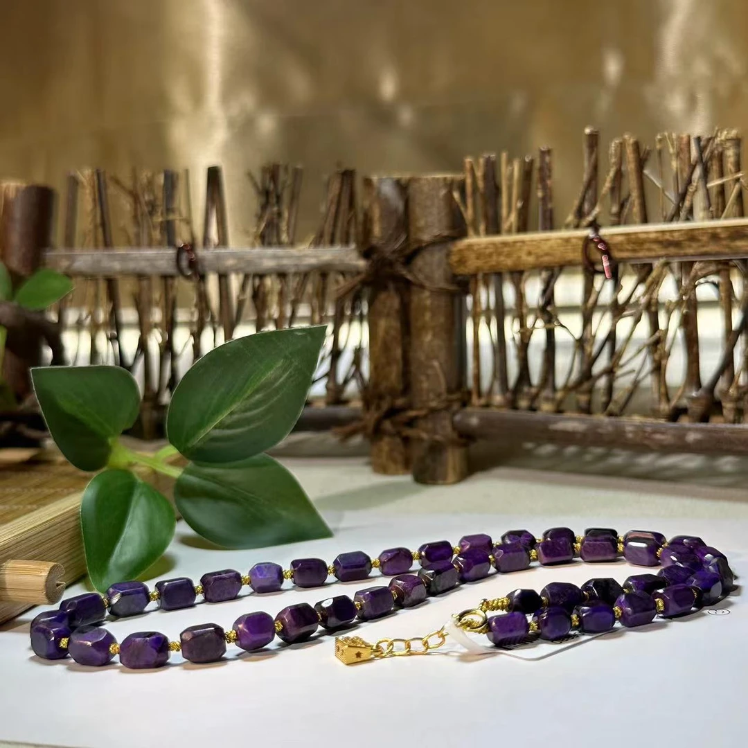 舒俱来钻切皇家紫18K项链/40cm/AZB2210