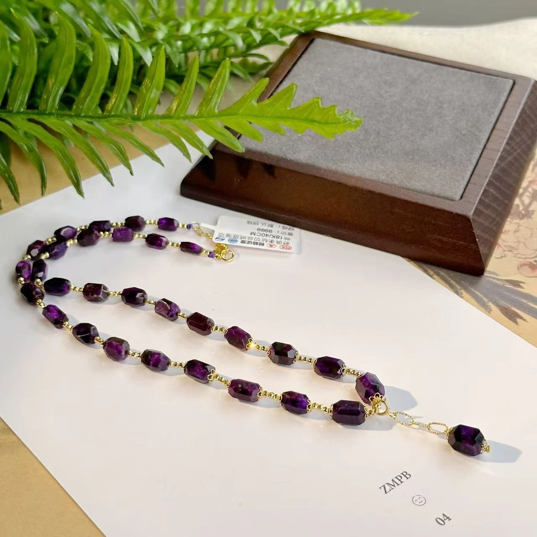 舒俱来钻切丝绒提溜项链18K/40CM/AZB2978