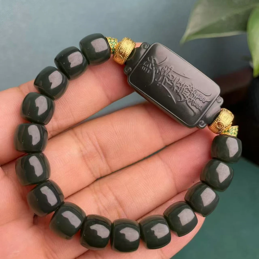 手工设计大大牌塔青手串6516f