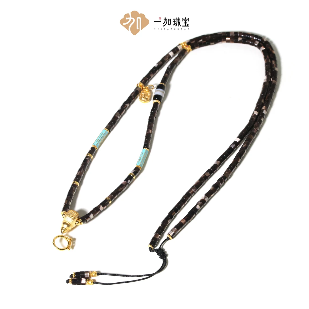 吊坠925银贝壳 手工设计象s药师黑贝配链7012N