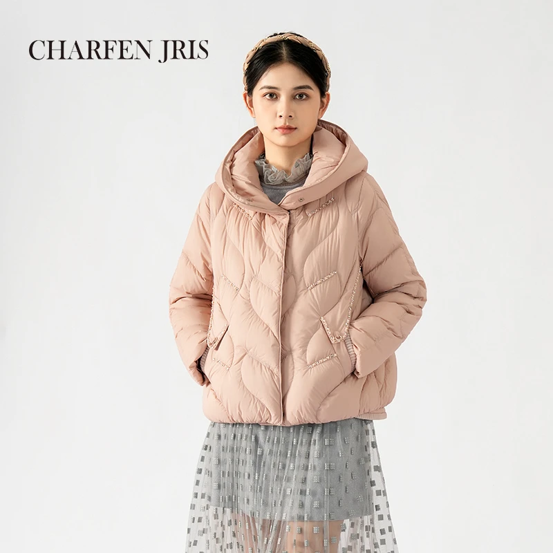 CHARFEN朝峰冬季时尚休闲短款羽绒外套FJE5F683-6191Y